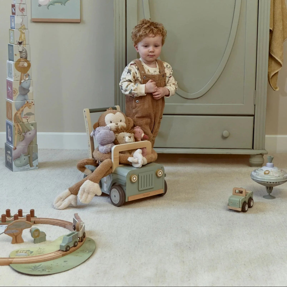 LITTLE DUTCH Schiebeauto Holz - Safari Friends - wunderwunsch