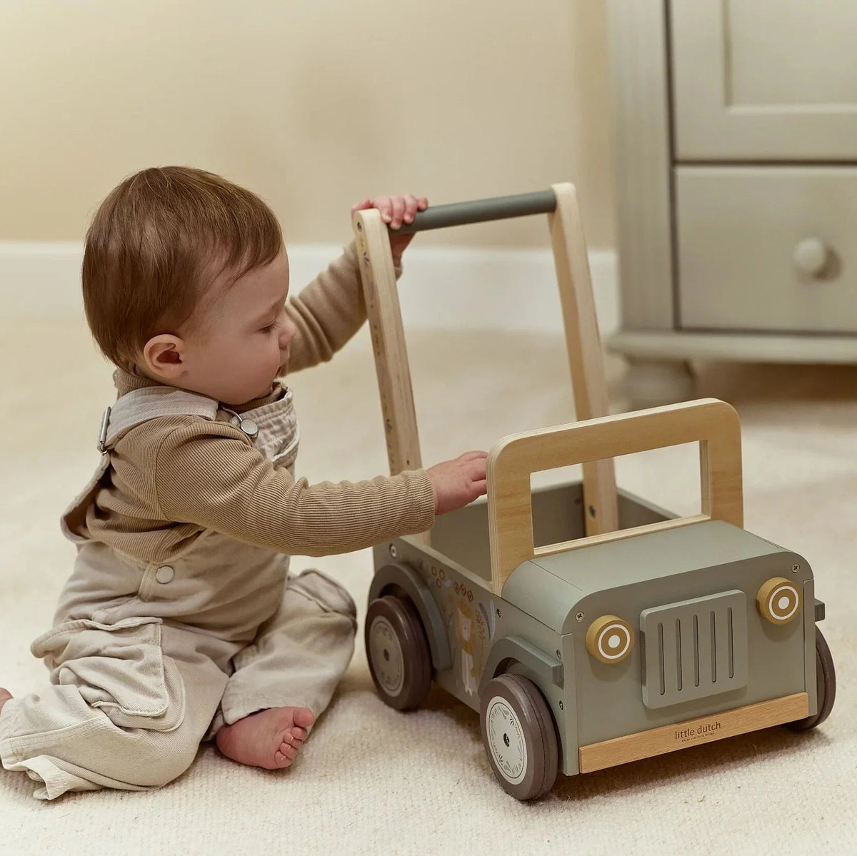LITTLE DUTCH Schiebeauto Holz - Safari Friends - wunderwunsch