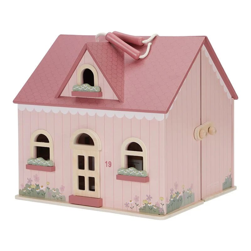 LITTLE DUTCH Tragbares Puppenhaus aus Holz – Essentials - wunderwunsch