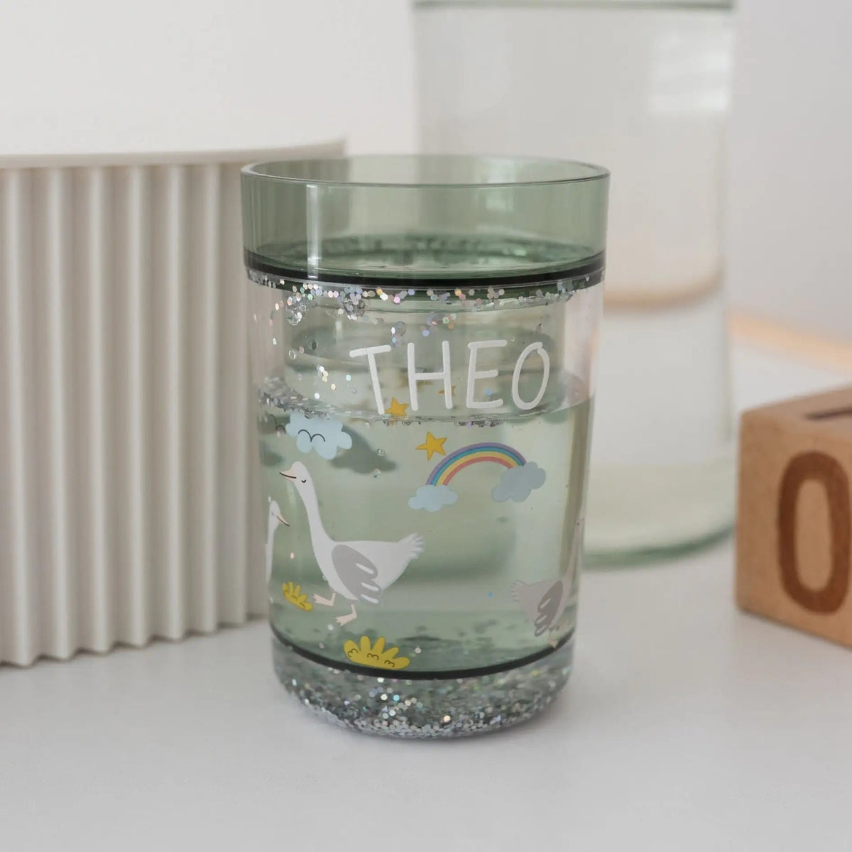 MEALIVING Glitzerbecher personalisiert - wunderwunsch