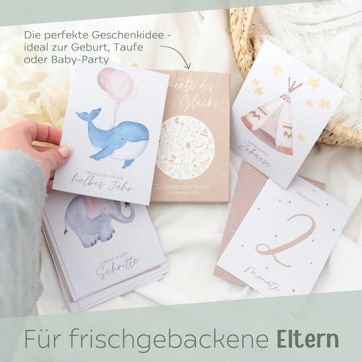 Meilensteinkarten Baby 32-teiliges Set - wunderwunsch