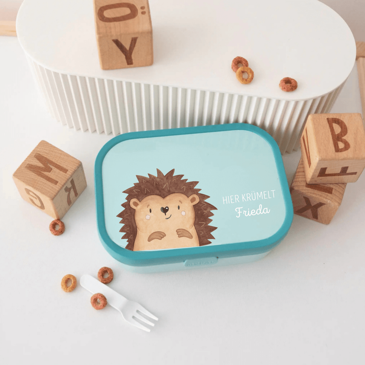 MEPAL Brotdose Campus personalisiert mit Bento Einsatz - Tier Aquarell - wunderwunsch
