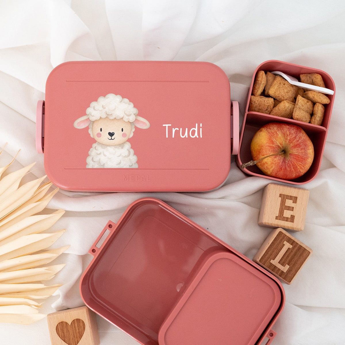 MEPAL Brotdose Kinder personalisiert mit Einsatz — Tiermotiv - wunderwunsch