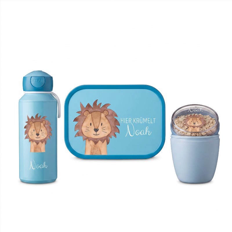 MEPAL Campus Set personalisiert — Brotdose, Trinkflasche und Müslibecher - wunderwunsch