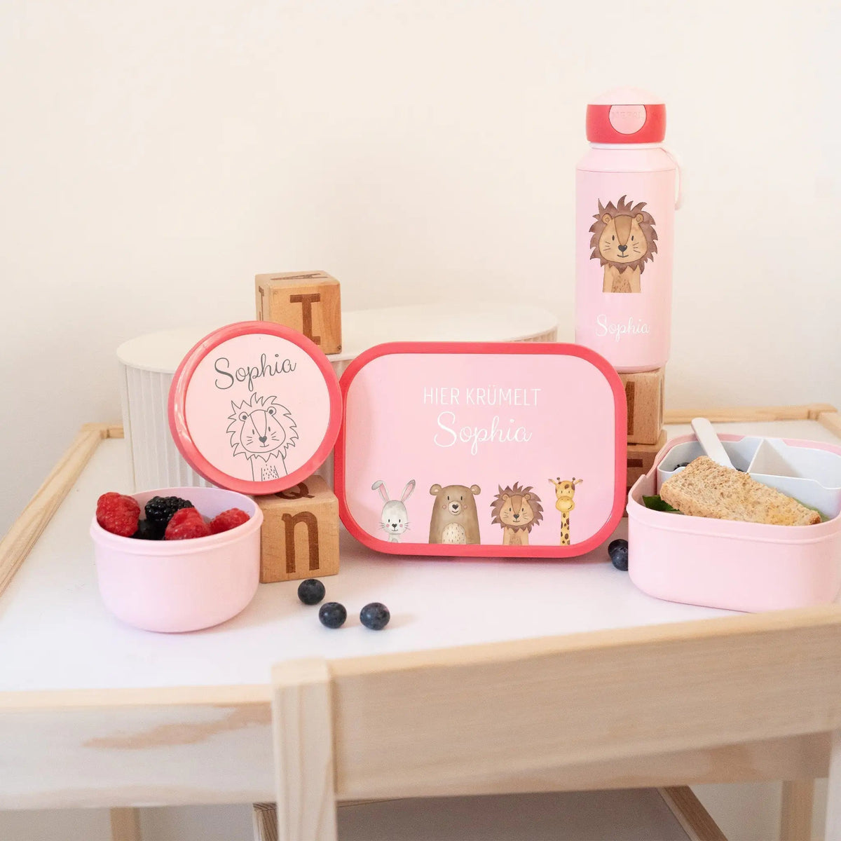 MEPAL Campus Set personalisiert — Brotdose, Trinkflasche und Obstbox - wunderwunsch
