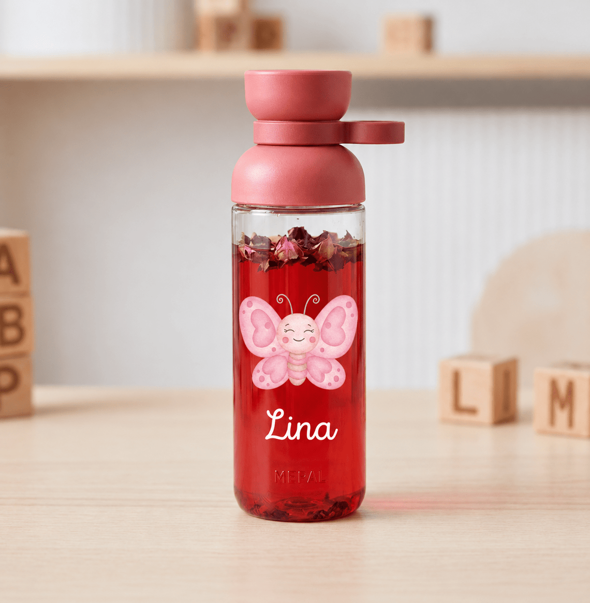MEPAL Kinder Trinkflasche Vita personalisiert - Tier Aquarell - wunderwunsch