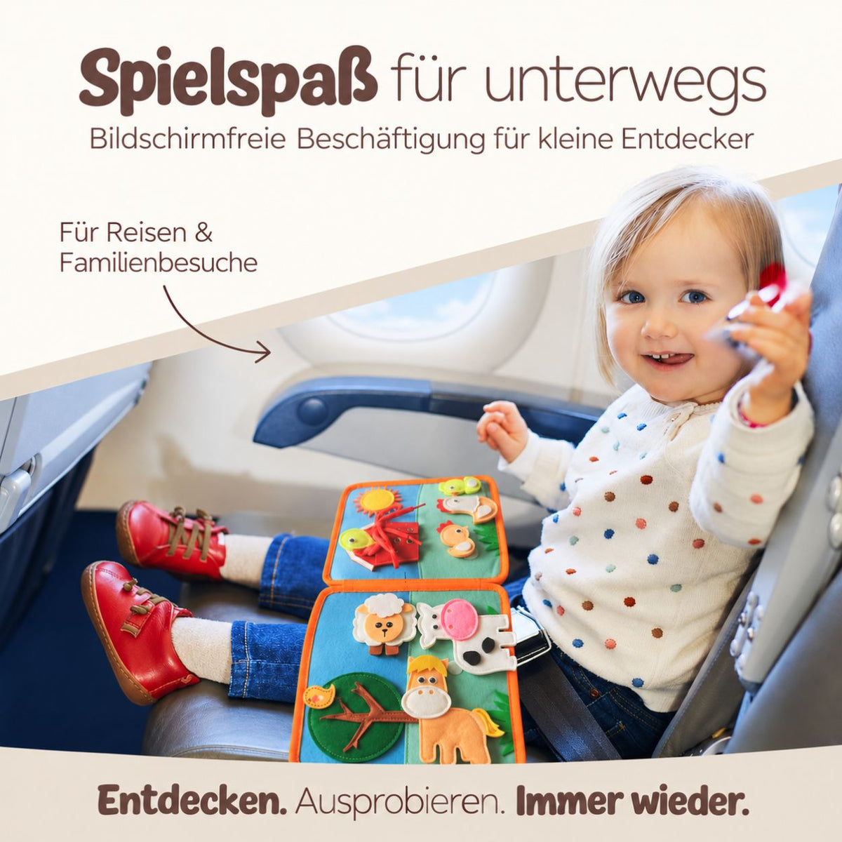 Montessori Beschäftigungsbuch aus Filz personalisiert - wunderwunsch