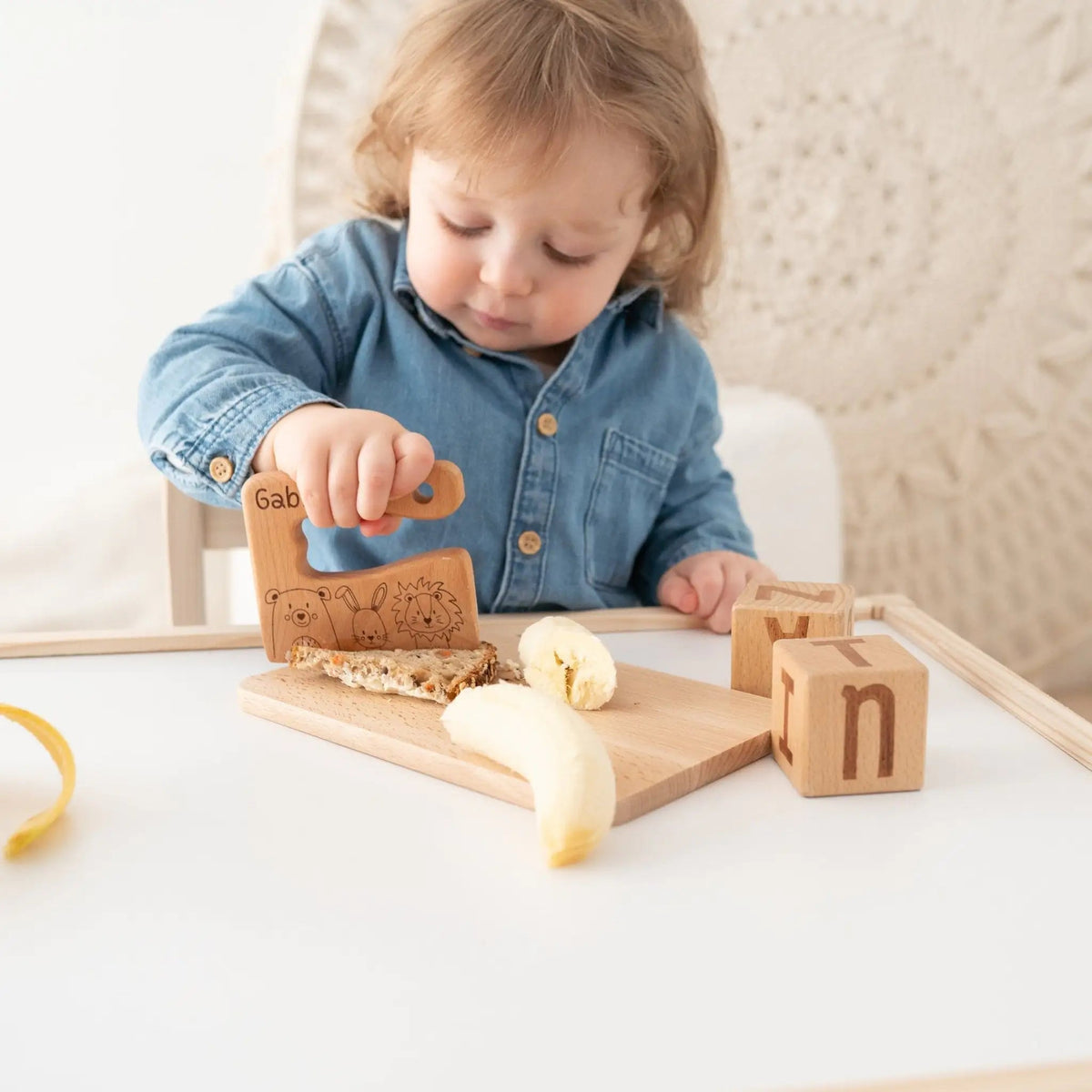 Montessori sicheres Kindermesser "Tiere unten" - wunderwunsch