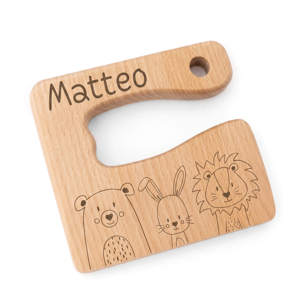 Montessori sicheres Kindermesser "Tiere unten"