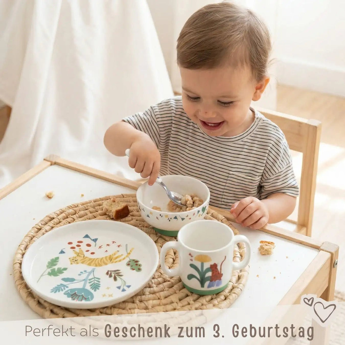 MOULIN ROTY Porzellangeschirr-Set "Dschungel" personalisierbar - wunderwunsch