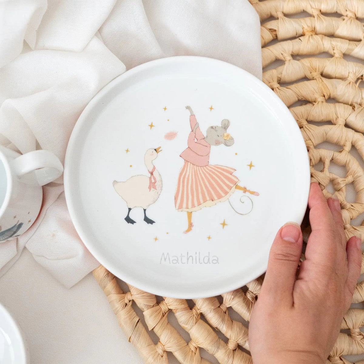 MOULIN ROTY Porzellangeschirr-Set "Maus Ballerina" personalisierbar - wunderwunsch