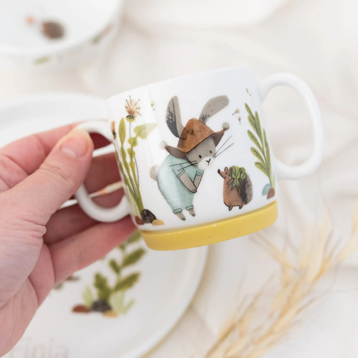 MOULIN ROTY Porzellangeschirr-Set personalisiert "Hase" - wunderwunsch