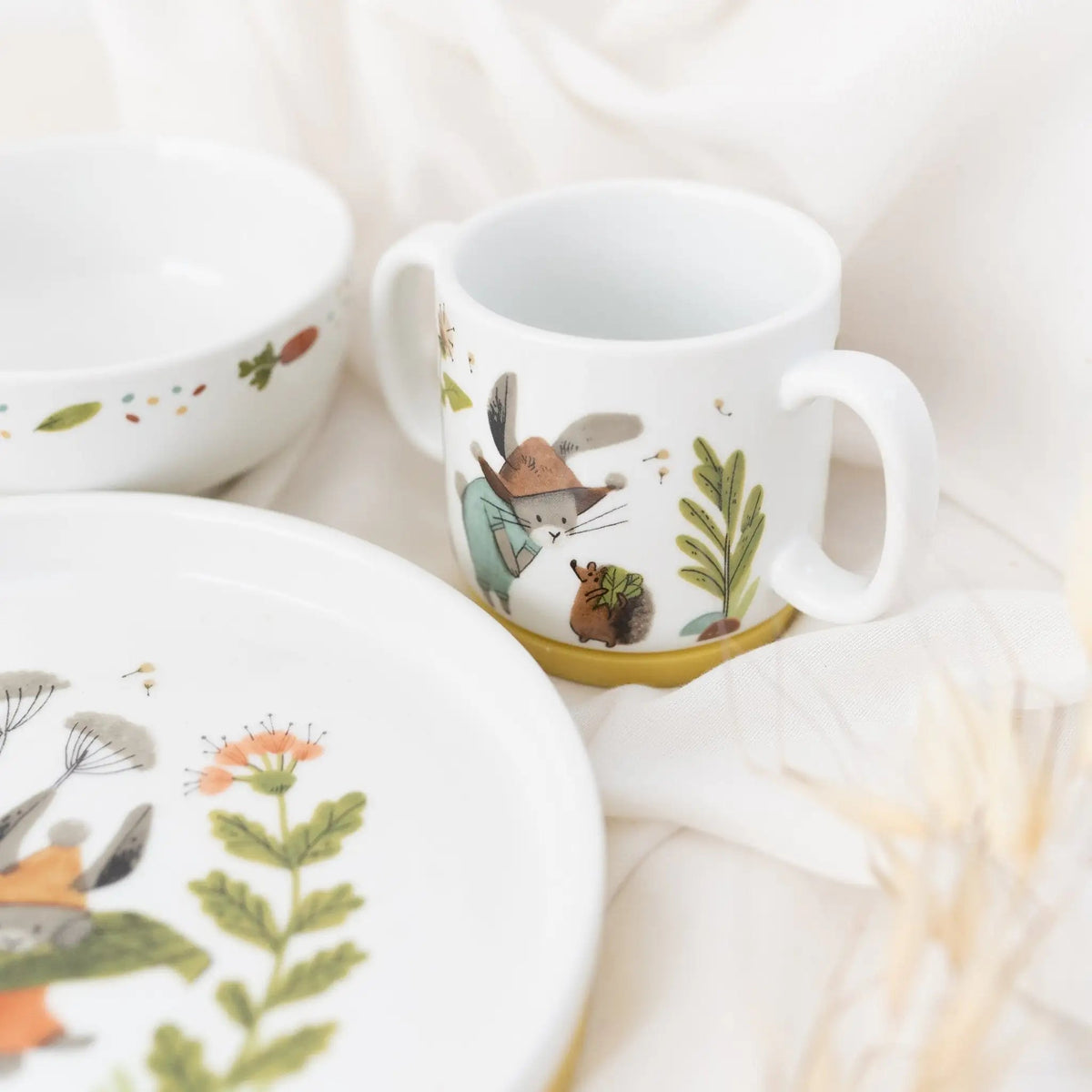 MOULIN ROTY Porzellangeschirr-Set personalisiert "Hase" - wunderwunsch