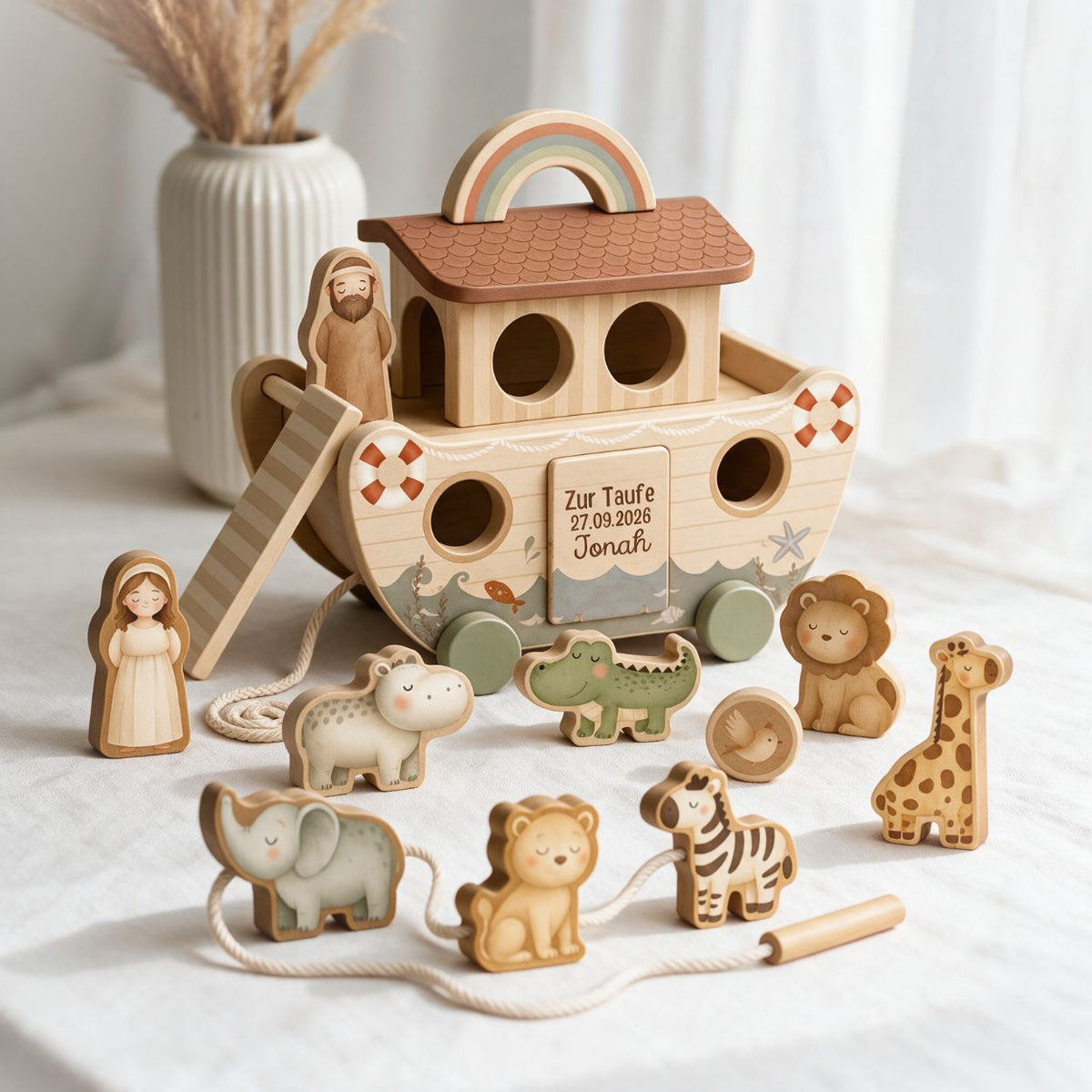 MRS.ERTHA Arche Noah Holz personalisiert - wunderwunsch