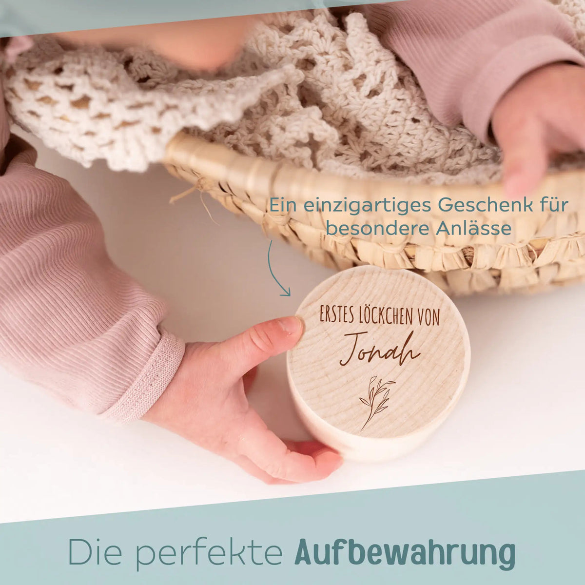 Nabelschnur, Locken- oder Milchzahndose personalisiert - wunderwunsch