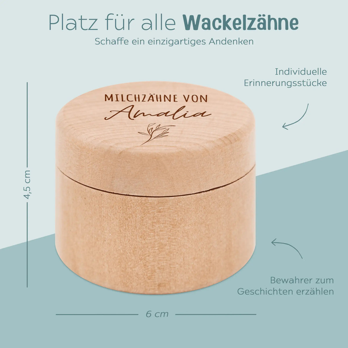 Nabelschnur, Locken- oder Milchzahndose personalisiert - wunderwunsch