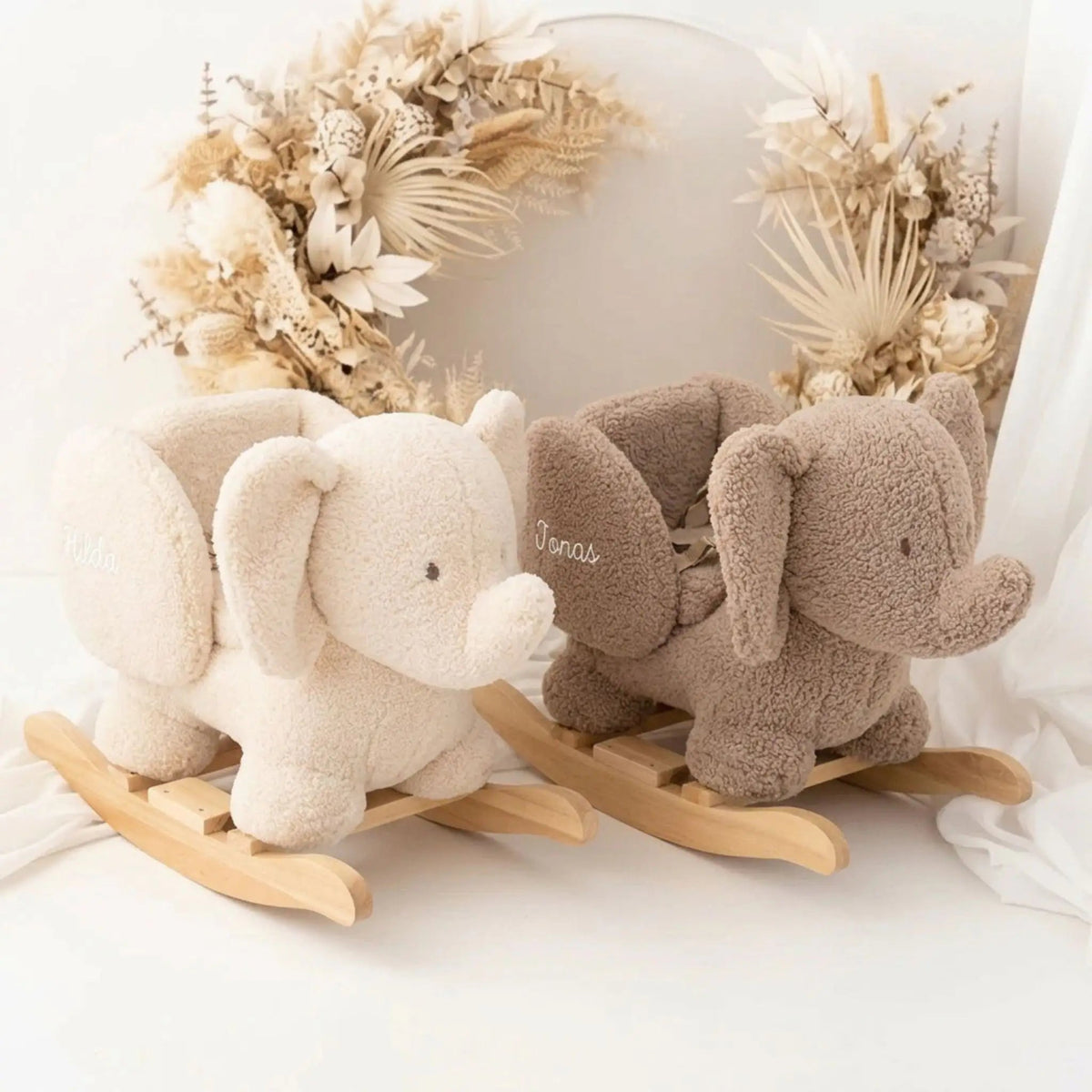 NATTOU Schaukeltier Elefant personalisierbar - wunderwunsch