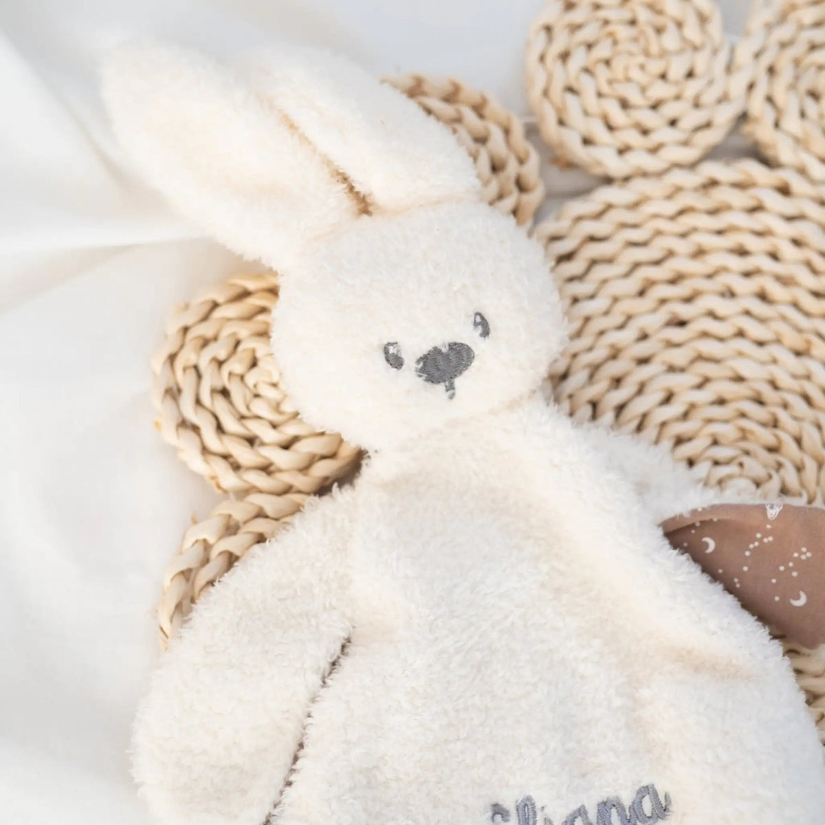 NATTOU Schmusetuch Hase personalisiert - leuchtet im Dunkeln - wunderwunsch
