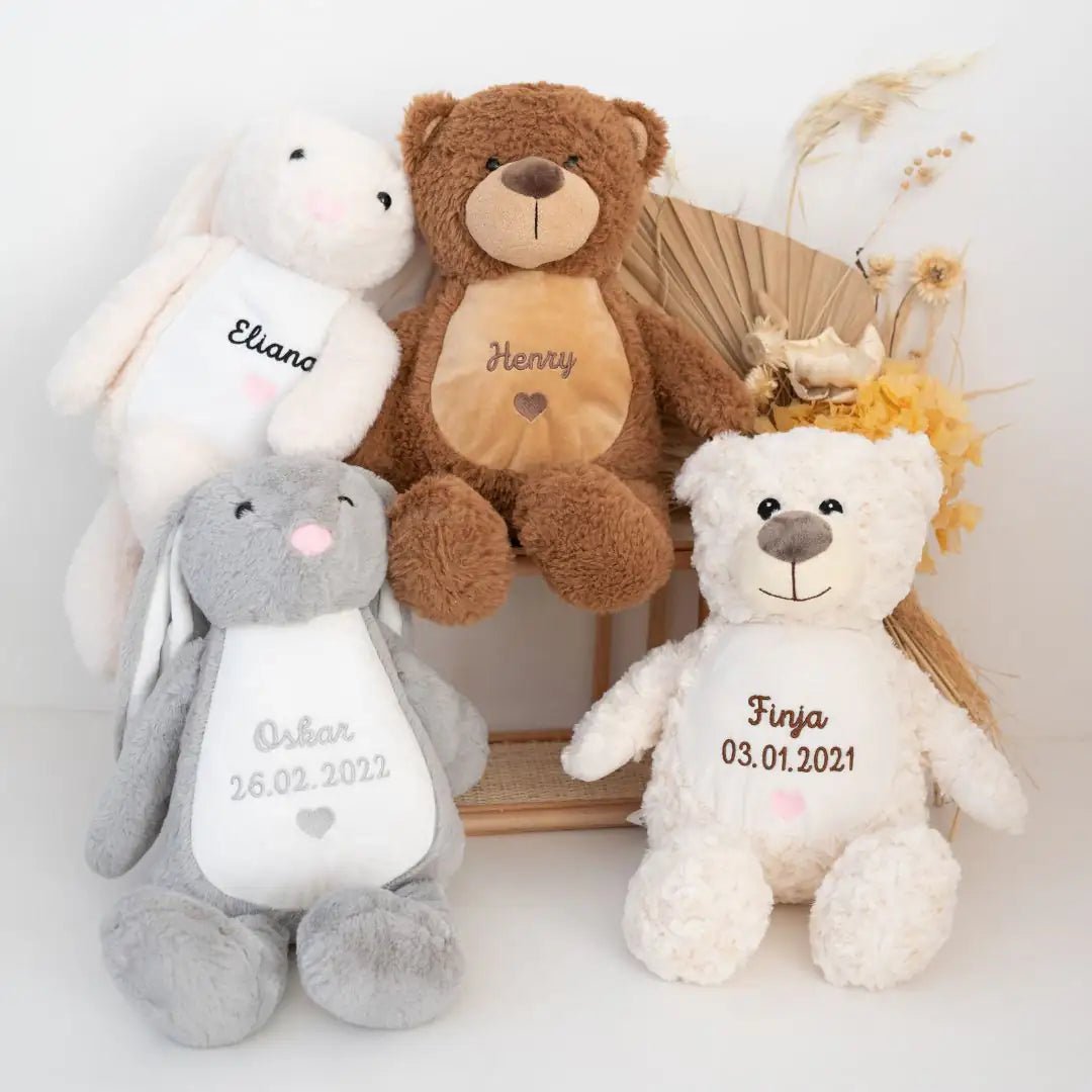 Personalisiertes Kuscheltier mit Namens-Stickerei - wunderwunsch