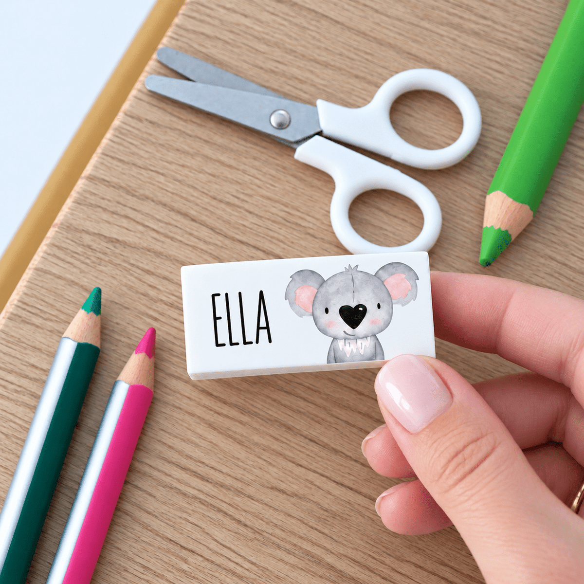 Radiergummi personalisiert - Tier Aquarell - wunderwunsch