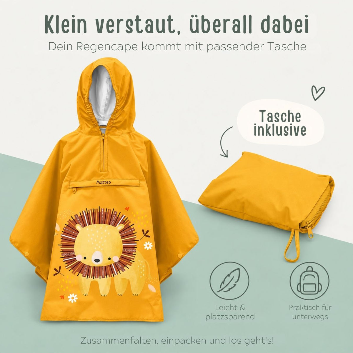 SASSI Kinder Regencape personalisiert - wunderwunsch