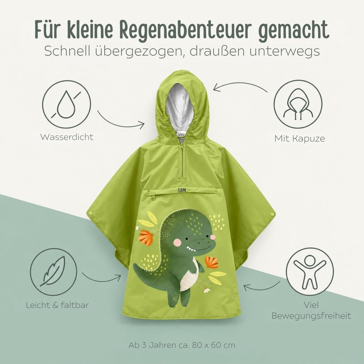 SASSI Kinder Regencape personalisiert - wunderwunsch