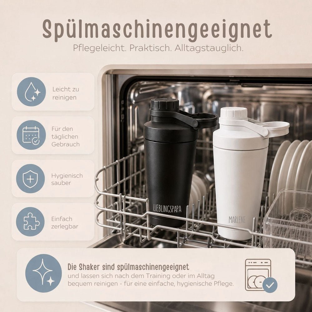 Shaker Edelstahl 700ml personalisiert - Wunschname - wunderwunsch