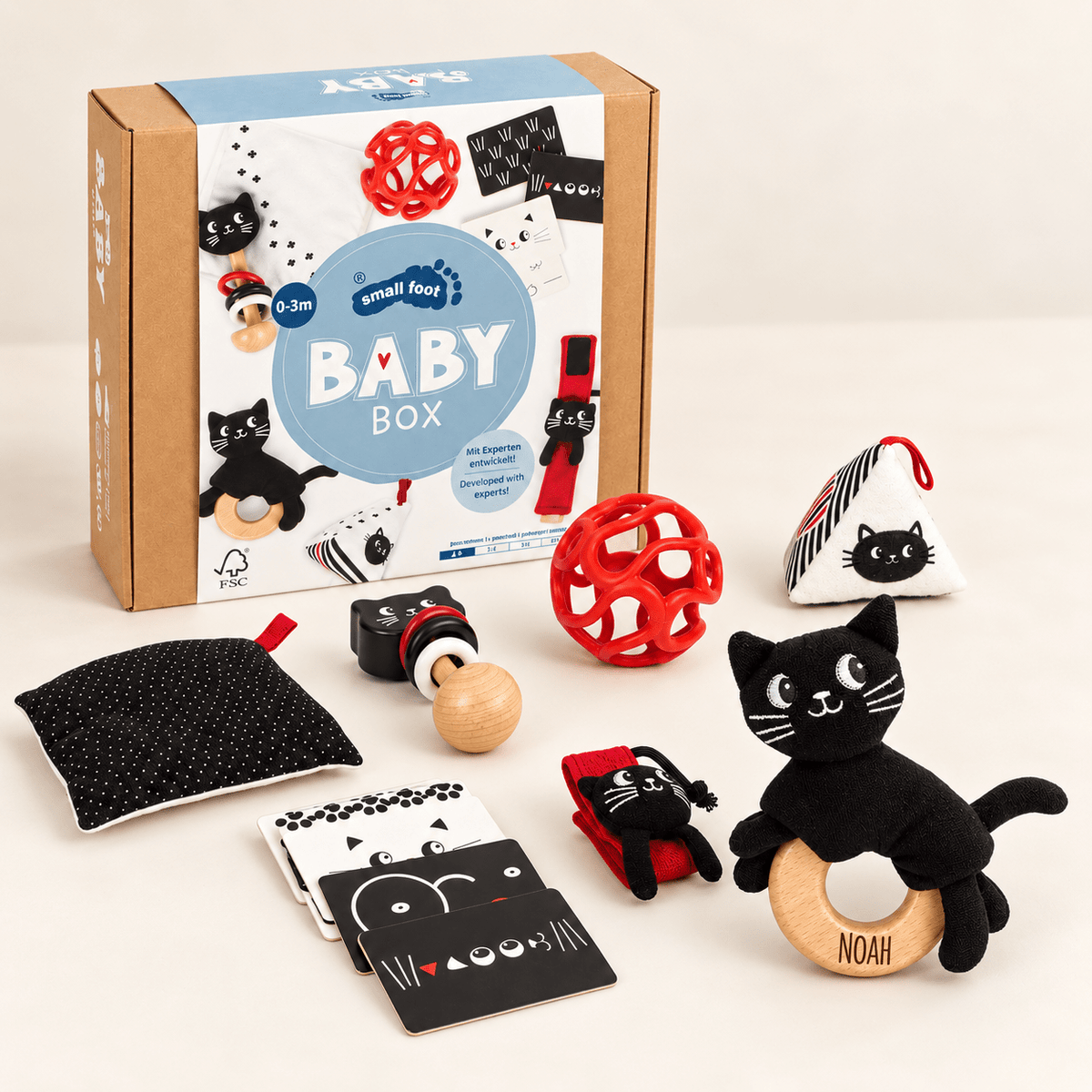 SMALL FOOT Baby-Box - 0 - 3 Monate „Wahrnehmen & Ankommen“ - wunderwunsch
