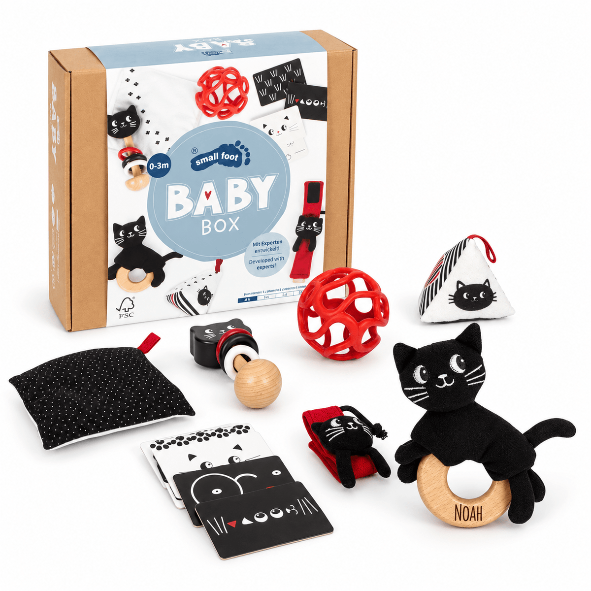 SMALL FOOT Baby-Box - 0 - 3 Monate „Wahrnehmen & Ankommen“ - wunderwunsch