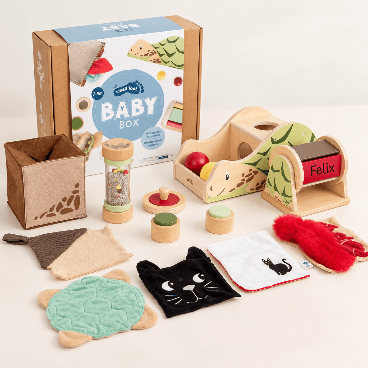 SMALL FOOT Baby-Box - 7 - 9 Monate „Probieren & Verstehen“ - wunderwunsch