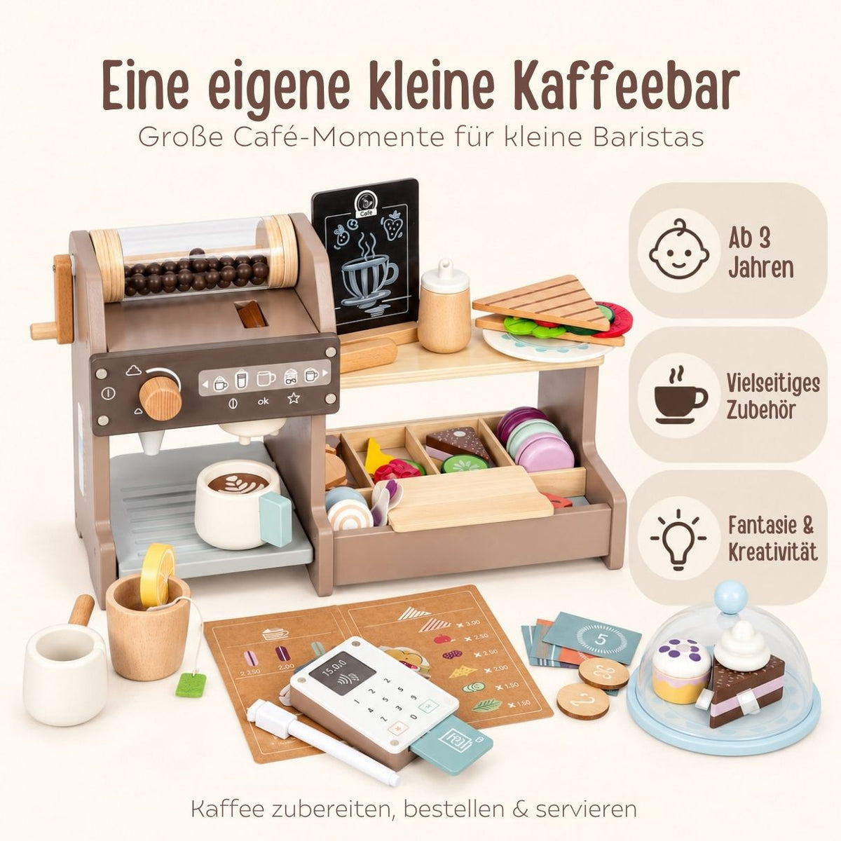 SMALL FOOT Barista Café-Set personalisiert - wunderwunsch