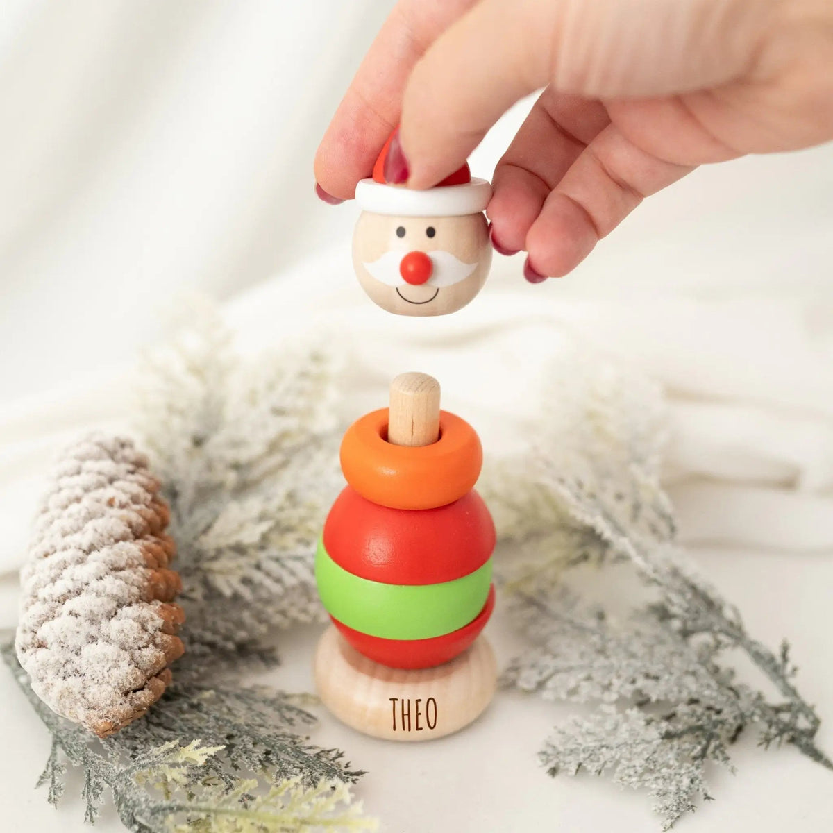 SMALL FOOT Mini Stapelturm "Weihnachten" personalisiert - wunderwunsch