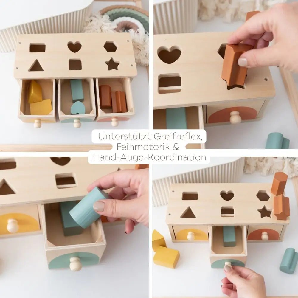 SMALL FOOT Montessori Steck-Schubladenbox personalisierbar - wunderwunsch
