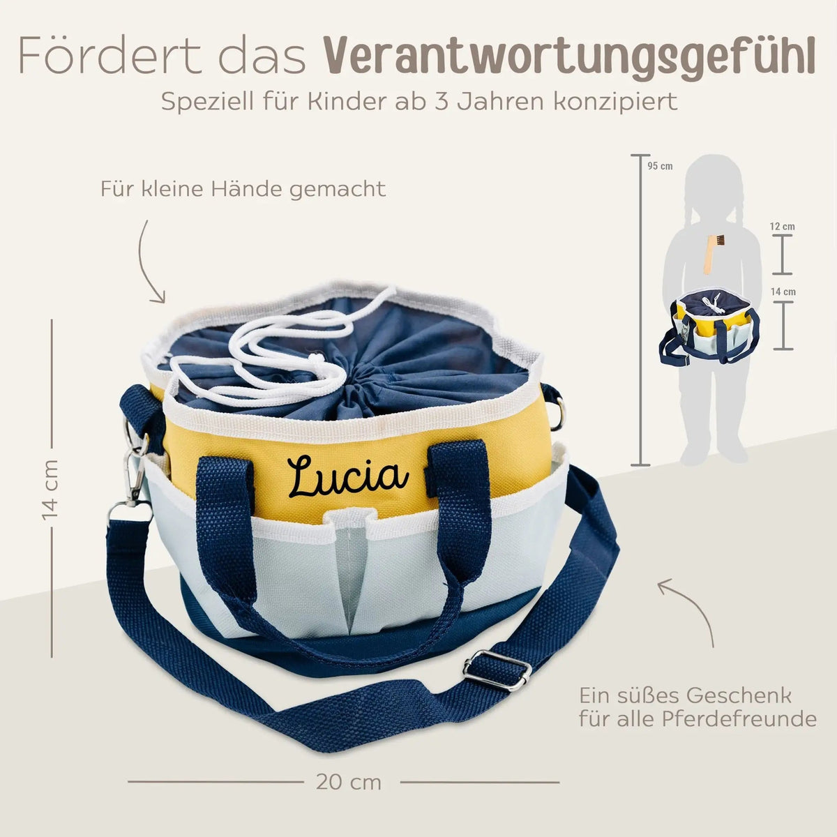 SMALL FOOT Pferdepflege-Set mit Tasche personalisierbar - wunderwunsch