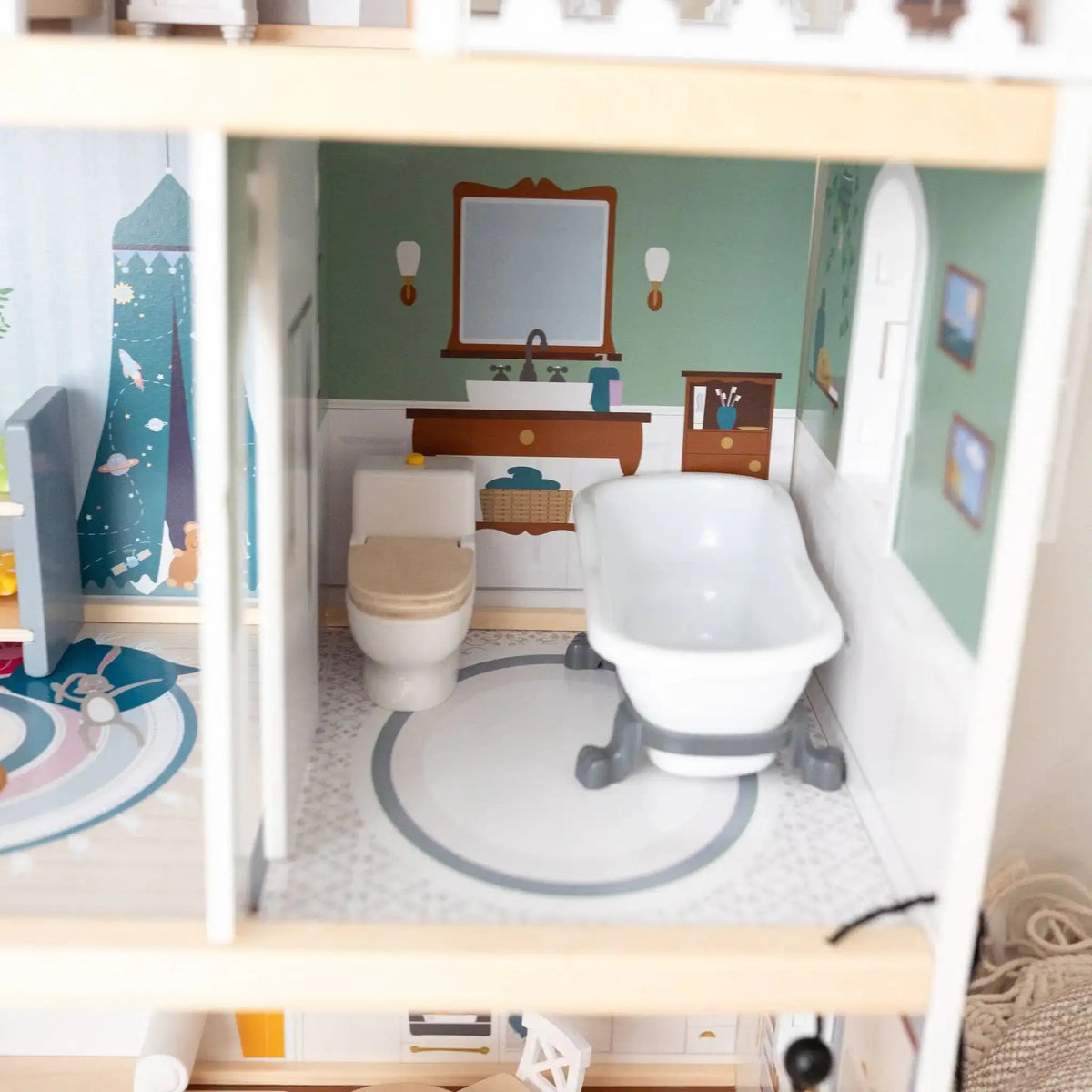 SMALL FOOT Puppenhaus Stadtvilla personalisiert - wunderwunsch