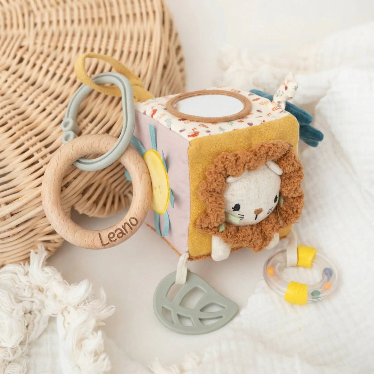 SMALL FOOT Stoffwürfel Löwe personalisiert - wunderwunsch