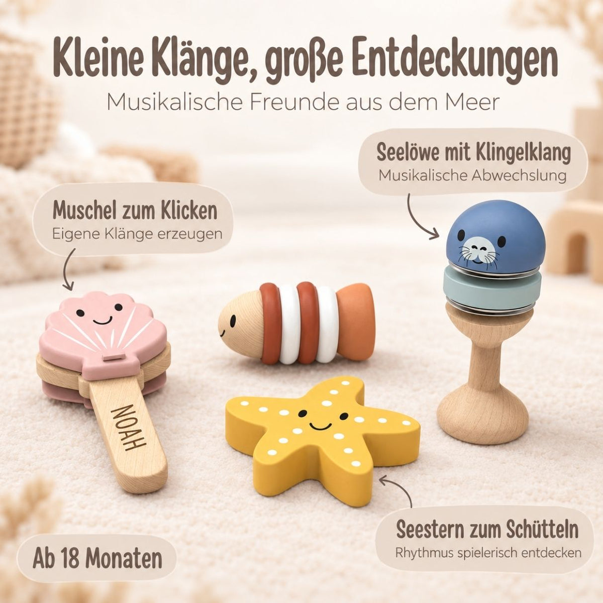SPEEDY MONEKY Musikset Ozean personalisiert - wunderwunsch