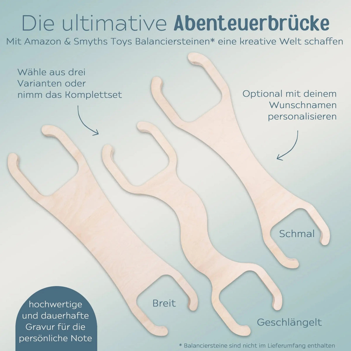 STAPELWELT Abenteuerbrücke für Amazon & Smyths Toys Balanciersteine - wunderwunsch