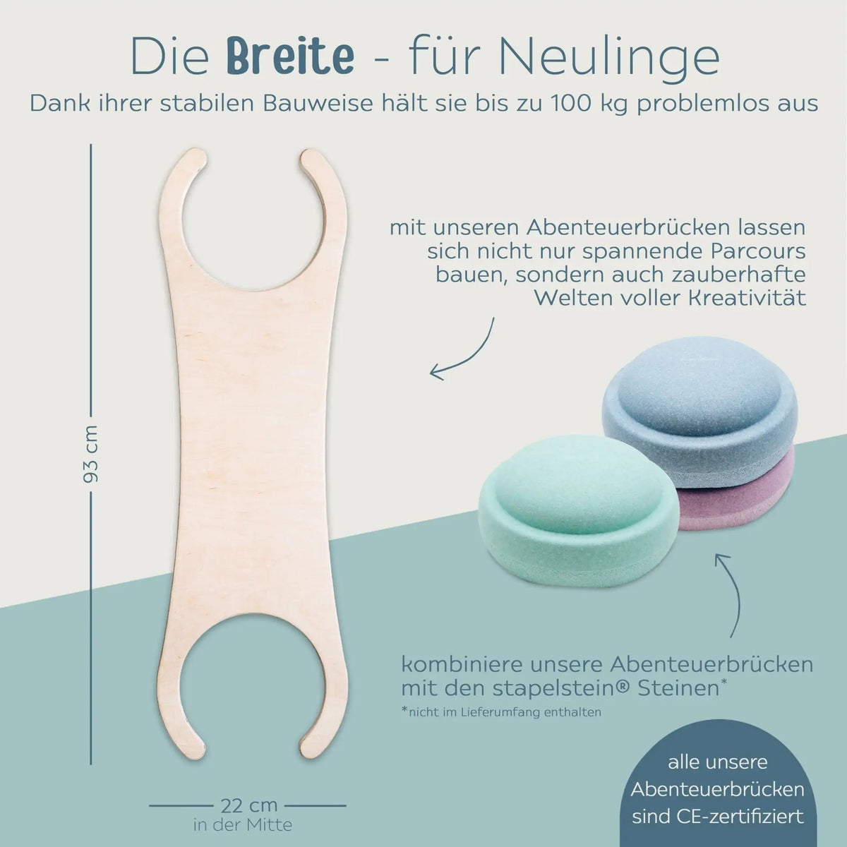 STAPELWELT Abenteuerbrücke aus Holz - wunderwunsch