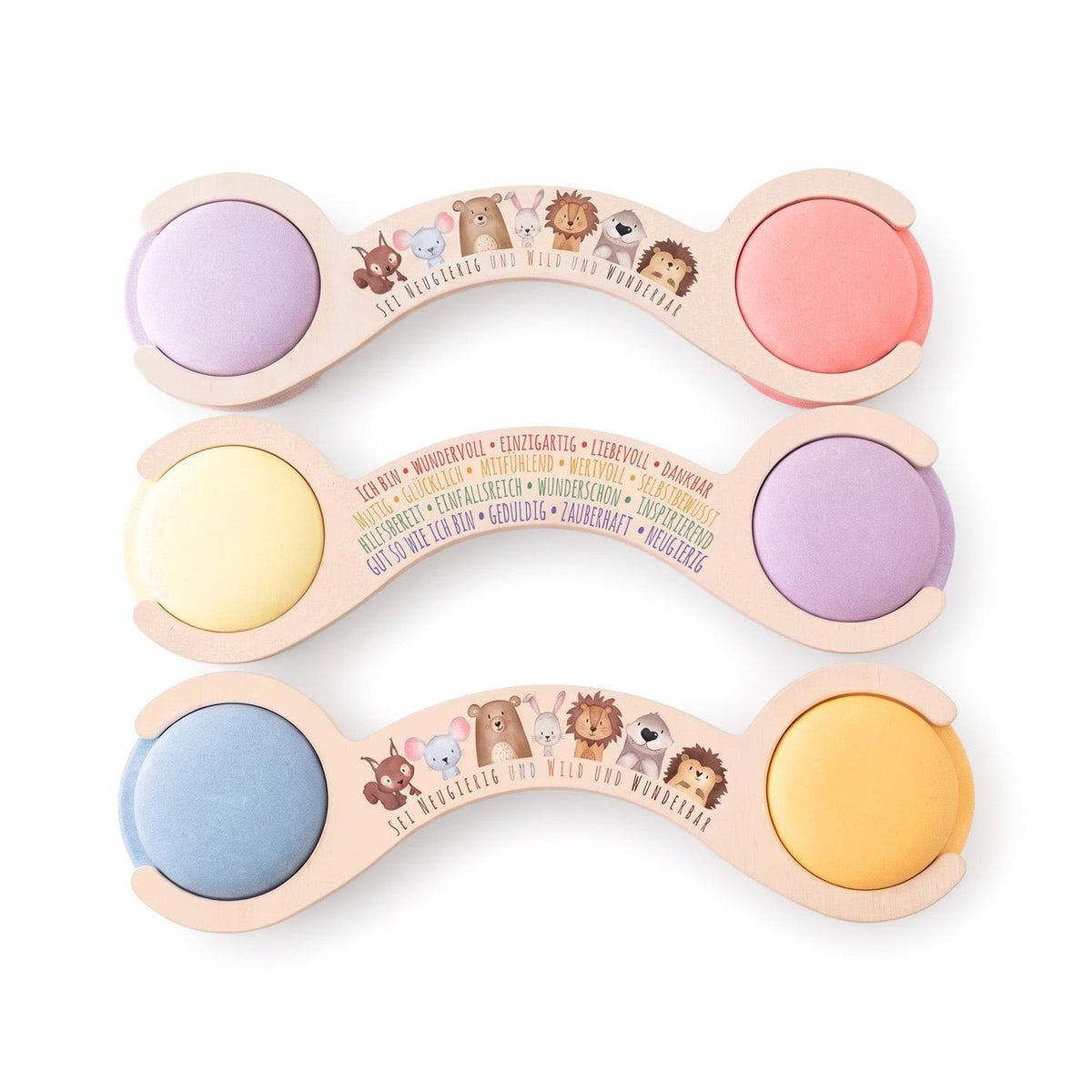 STAPELWELT Abenteuerbrücke "Regenbogen" aus Holz - Affirmationen - wunderwunsch