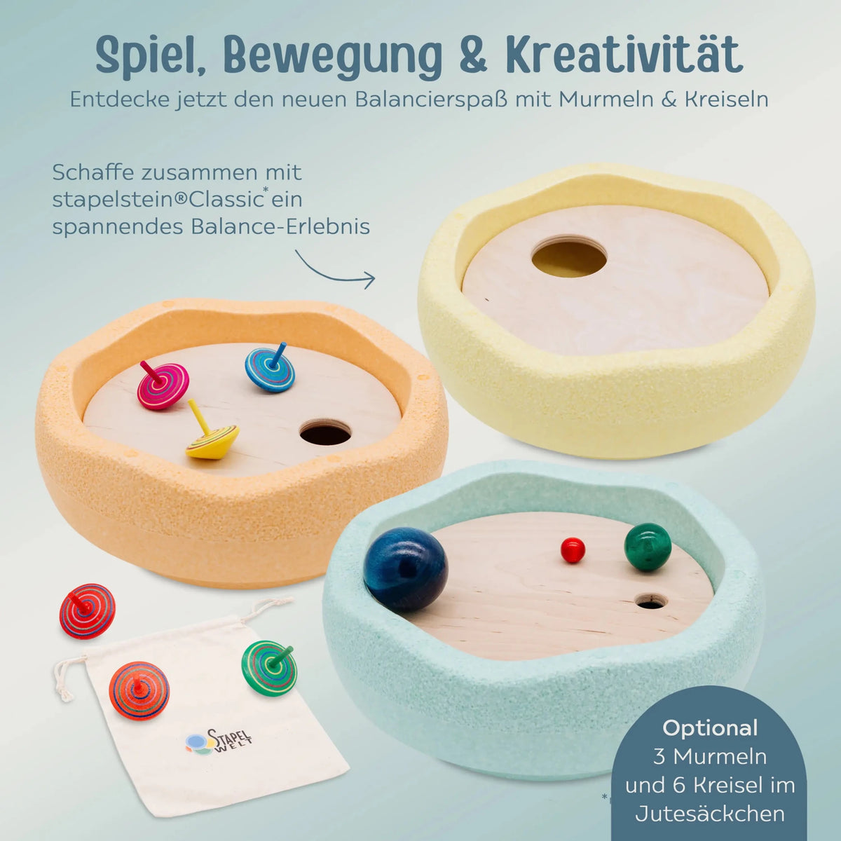 STAPELWELT 3er-Set Abenteuerplatten aus Holz - wunderwunsch