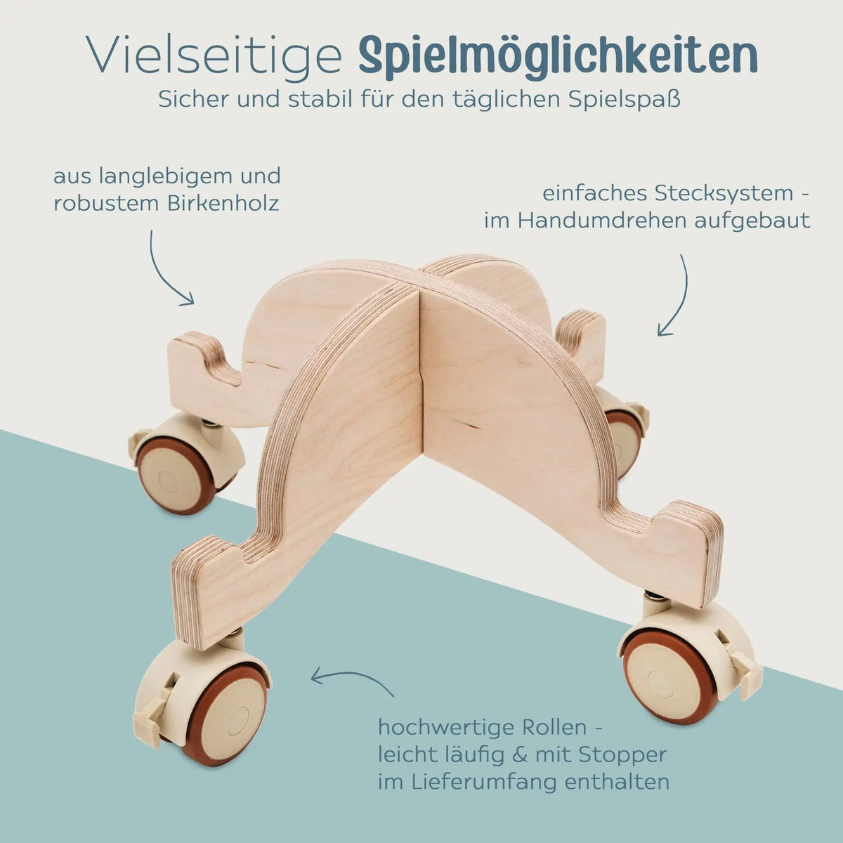 STAPELWELT Abenteuerroller aus Holz - wunderwunsch