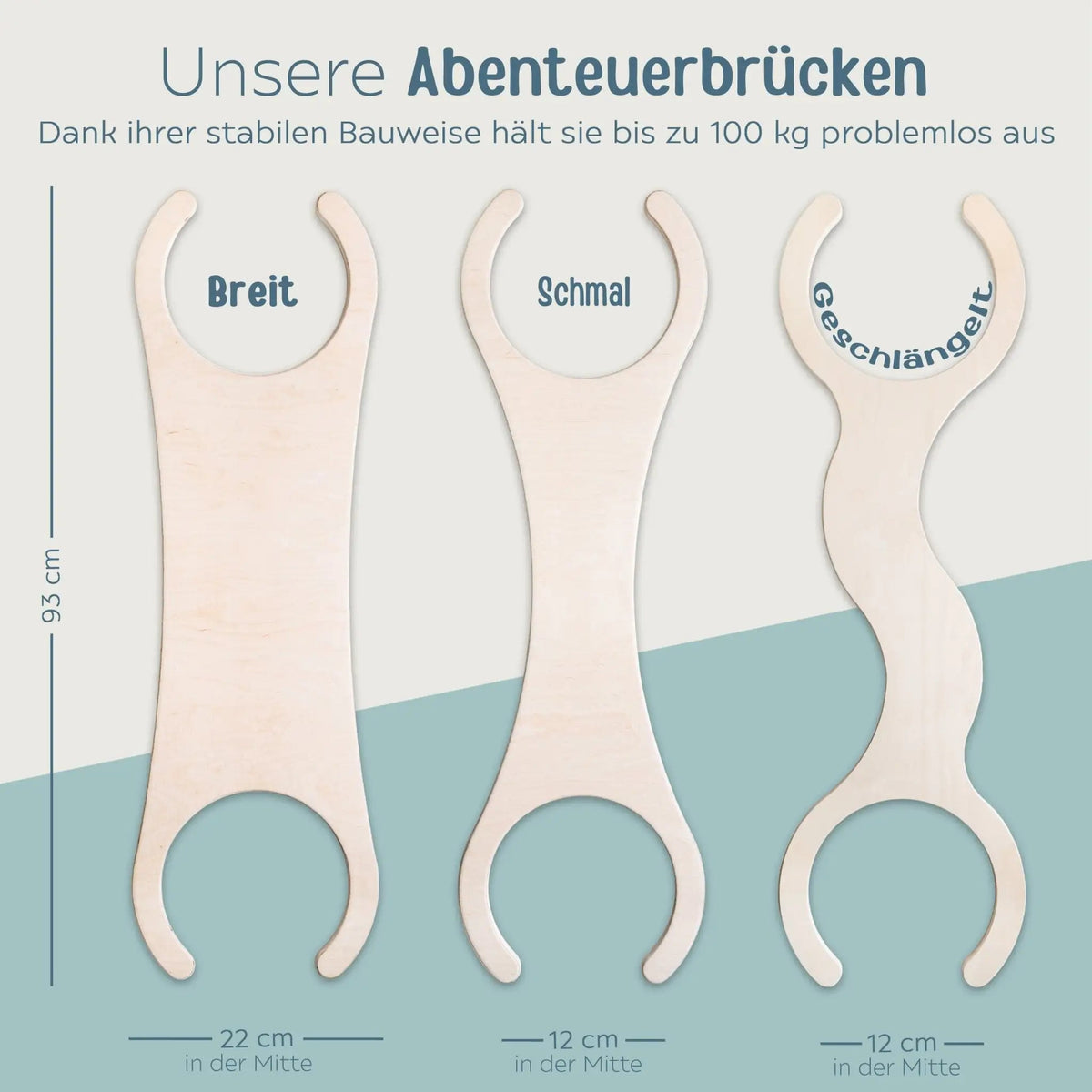 STAPELWELT Abenteuerbrücke aus Holz - Affirmationen - wunderwunsch