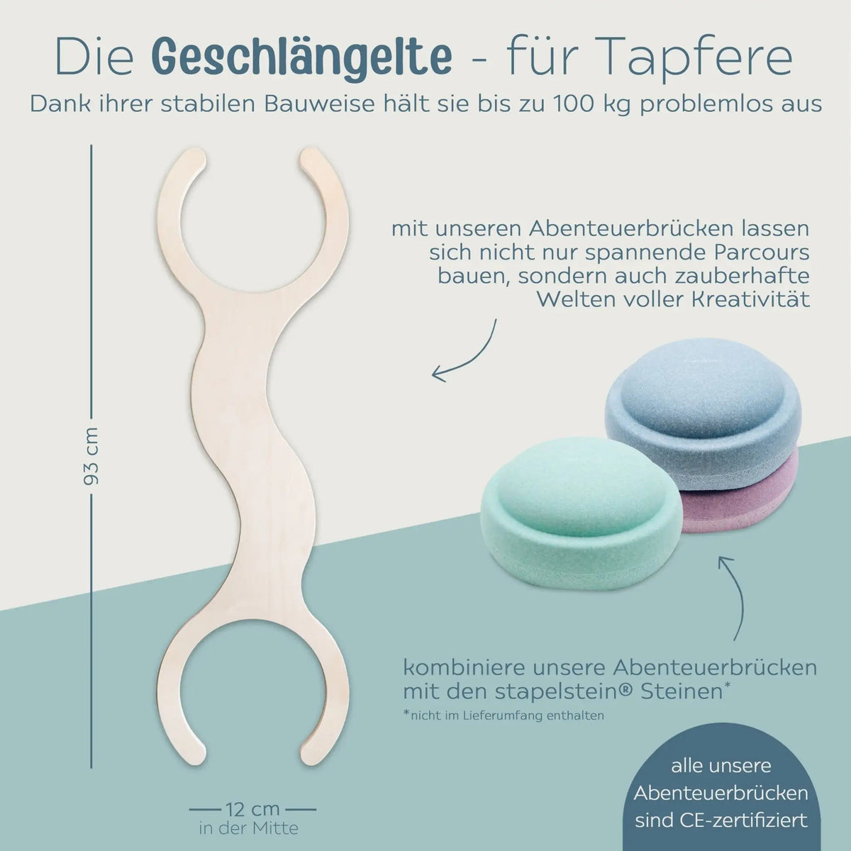 STAPELWELT Abenteuerbrücke aus Holz - Affirmationen - wunderwunsch