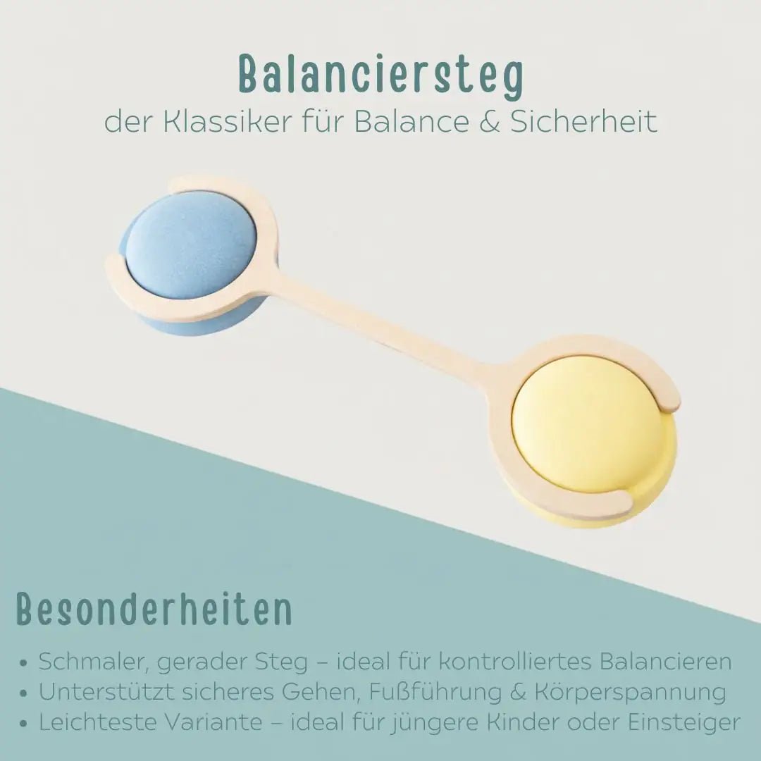 STAPELWELT Koordinations-Abenteuerbrücke aus Holz - wunderwunsch