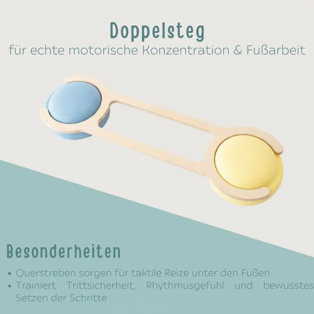 STAPELWELT Koordinations-Abenteuerbrücke aus Holz - wunderwunsch