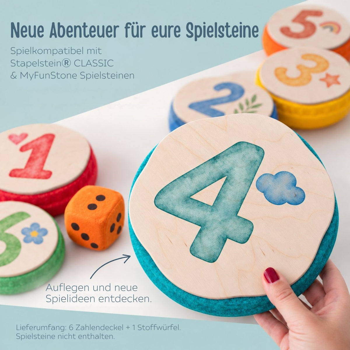 STAPELWELT Koordinations Abenteuerdeckel Parcours - Zahlen 1-6 - wunderwunsch
