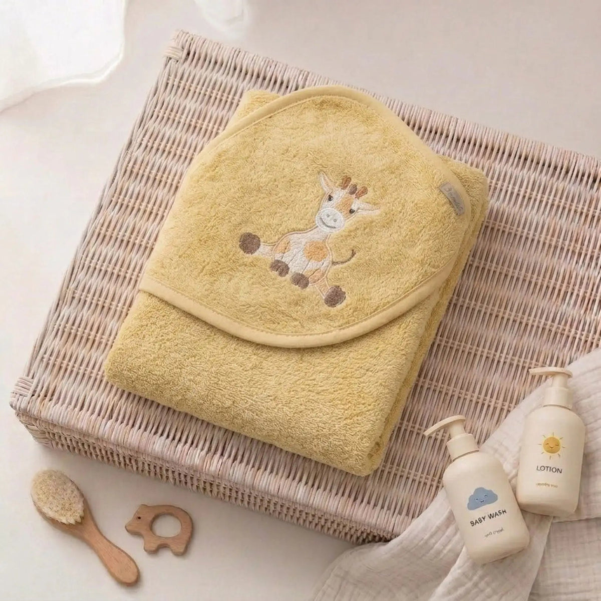 STERNTALER Kapuzenhandtuch Frottee personalisiert - Tier Baby - wunderwunsch