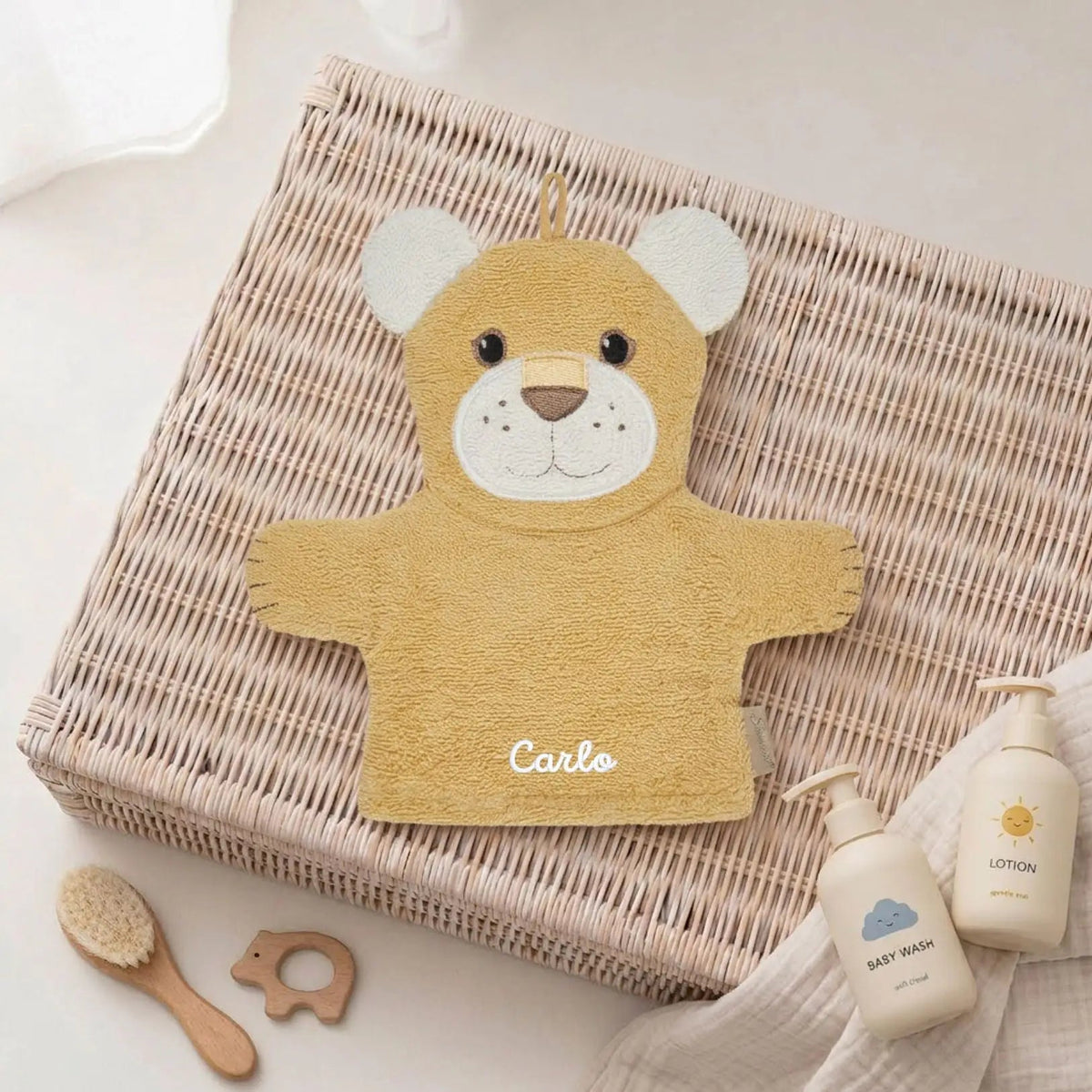 STERNTALER Waschhandschuh Frottee personalisiert - Tiere - wunderwunsch