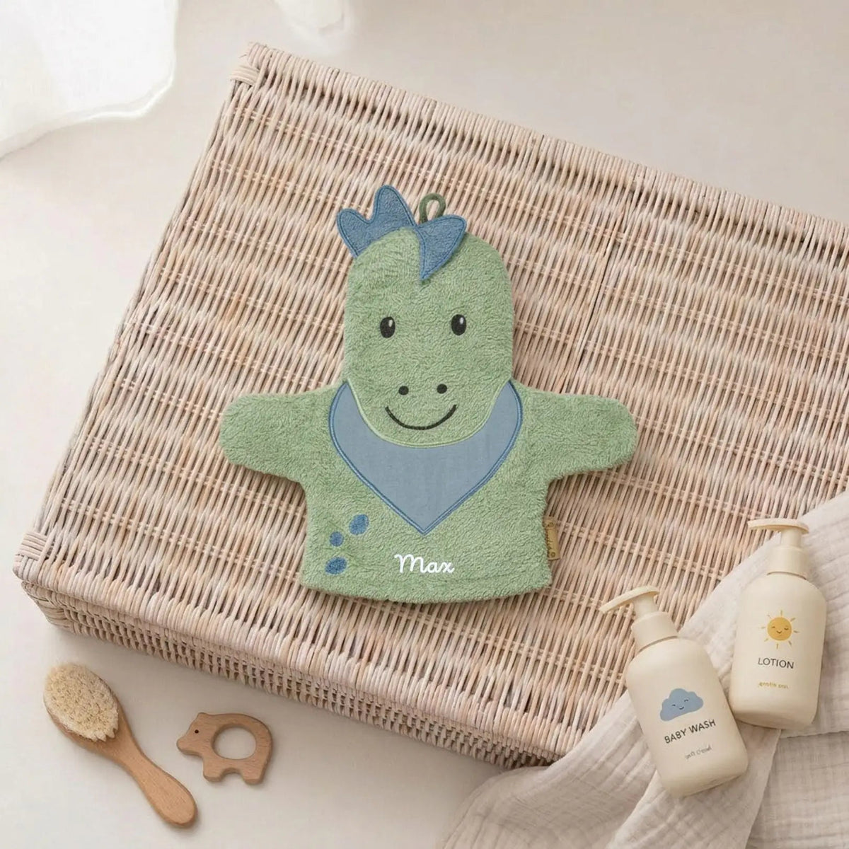 STERNTALER Waschhandschuh Frottee personalisiert - Tiere - wunderwunsch